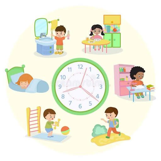 a child's daily routine for physical well-being